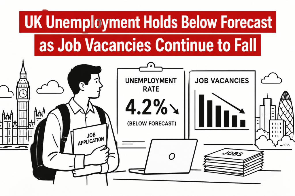 UK Unemployment Holds at 4.9% as Job Vacancies Fall to Lowest Level in a Decade